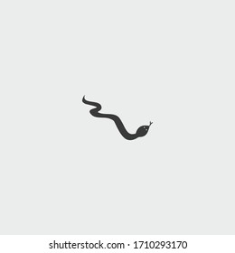 snake icon. snake vector on gray background