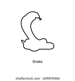 Snake icon vector on white background. Black icon illustration