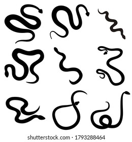 Snake icon vector set. cobra illustration sign collection. anaconda symbol.