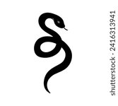 Snake icon vector. Spineless illustration sign. Reptile symbol or logo.