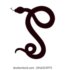 Snake icon vector. Spineless illustration sign. Reptile symbol or logo.