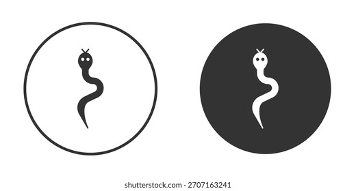 Icono de la serpiente para el diseño del Sitio web, logotipo para el Web y los App.