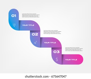 Snake icons timelines, gradient infographics. Some of chart, graph, processes. Vector business template for presentation. Can be used for workflow layout, diagram, banner, web design