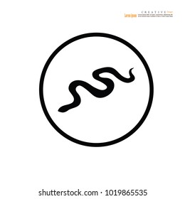 Snake icon.vector illustration.