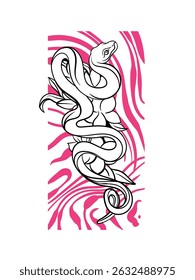 snake illustration design for sukajan is mean japan traditional cloth or t-shirt with digital hand drawn Embroidery Men T-shirts Summer Casual Short Sleeve Hip Hop T Shirt Streetwear