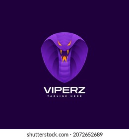 Snake illustration modern gradient logo