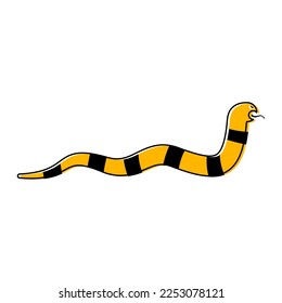 Snake illustration on isolated background.