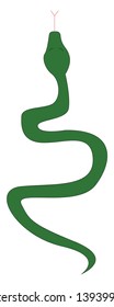 Snake illustration vector on white background 