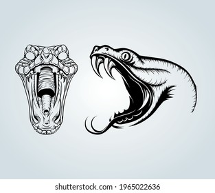 snake illustrations vector design elements for designers Black silhouette snake