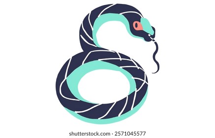  Snake illustrations, vertical design, cards, banners. vector designs with snake.