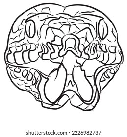 Snake image that can be used for logos, drawing books, coloring books and children's study books, this is a flat vector illustration