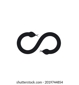 snake infinity  vector illustration icon design template