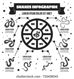 Snake infographic banner concept. Simple illustration of snake infographic vector poster concept for web
