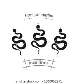 snake isolated vector icon. animal design element
