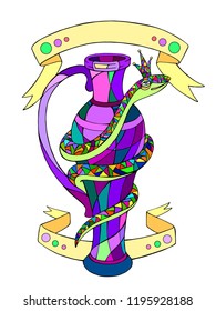 Snake and jug