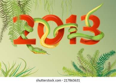 Snake in the jungle