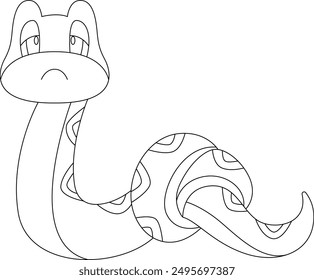 Serpiente con nudo Vector animal Ilustración de arte gráfico