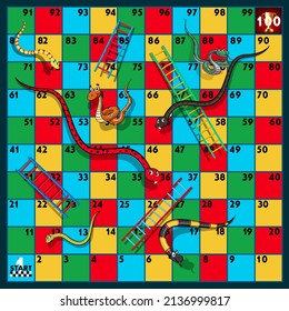 Snake And Ladder Game Board Design For Kids