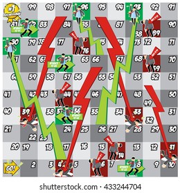 Snake and Ladder Game - Businessman's Life