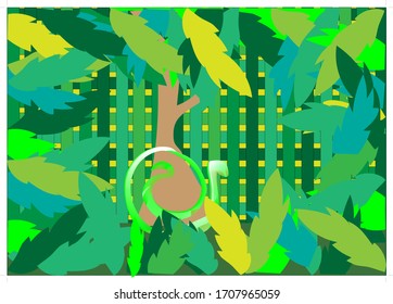 a snake in the leaves under a tree