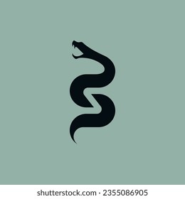 snake and letter s vector logo design