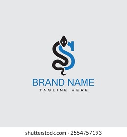 Snake and letter S vector logo design. concept you can use this logo for your company
