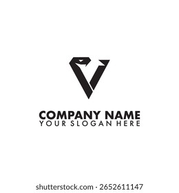 Snake Letter V. Viper Logo Vector Design for Branding