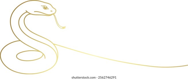 snake line art doodle vector illustration. chinese new year festival background decoration