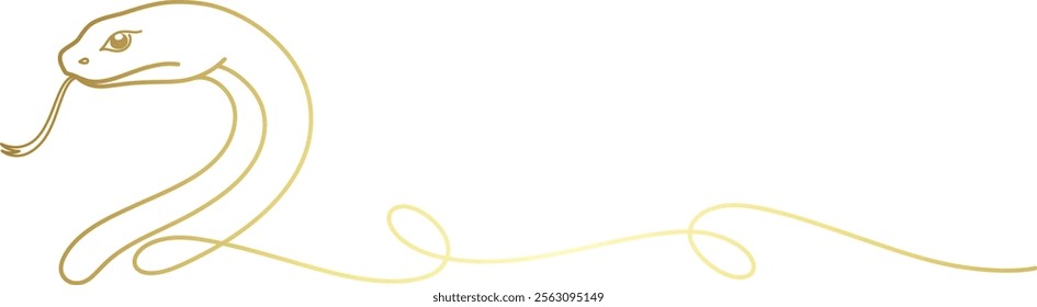 snake line art doodle vector illustration. chinese new year festival background decoration