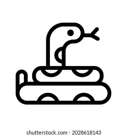gráfico vectorial de ilustración de icono de línea de serpiente