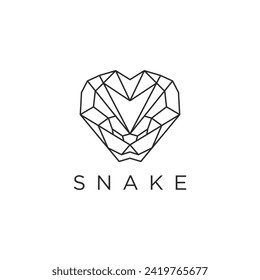 Snake line logo icon vector