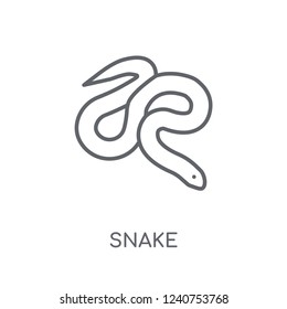 Snake linear icon. Modern outline Snake logo concept on white background from animals collection. Suitable for use on web apps, mobile apps and print media.