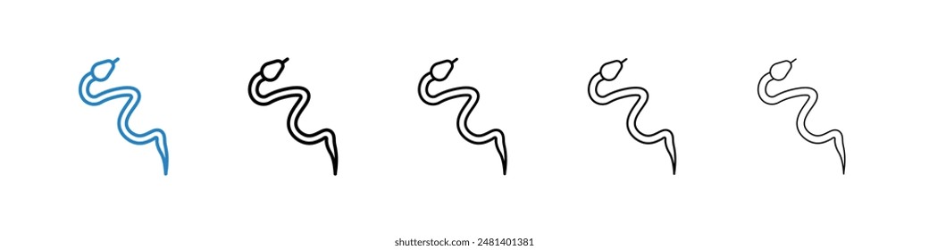 Snake liner icon vector set.