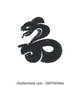 snake logo, being wrapped around black