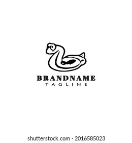 snake logo cartoon icon modern vector illustration