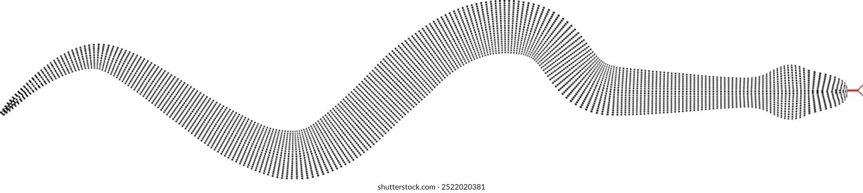 Snake logo. Chinese new year 2025 zodiac snake symbol .design elements . Year of the snake .World snake day. Dots art . Vector illustration