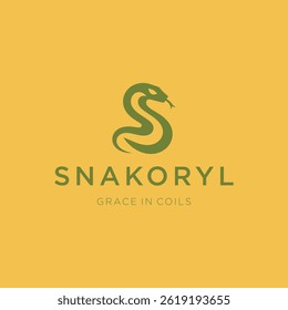 Snake Logo Una serpiente enrollada que encarna la transformación y la inteligencia
