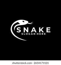 Vetor simples de design de logotipo de cobra. Design do logotipo da cabeça de cobra