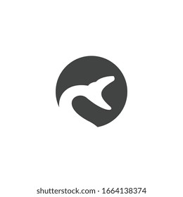 Snake logo design template, animal icon illustration