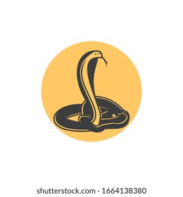 Snake logo design template, animal icon illustration