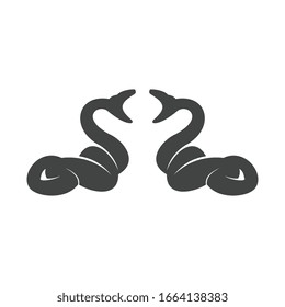 Snake logo design template, animal icon illustration
