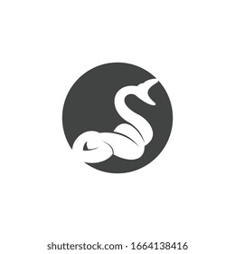 Snake logo design template, animal icon illustration