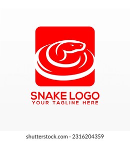 Snake logo design template. Reptile logo design concept. Wild animal logo template