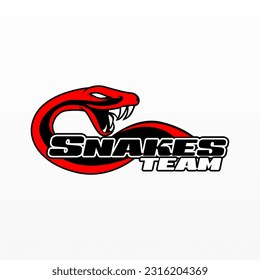 Snake logo design template. Reptile logo design concept. Wild animal logo template