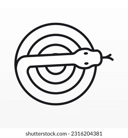 Snake logo design template. Reptile logo design concept. Wild animal logo template