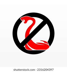 Snake logo design template. Reptile logo design concept. Wild animal logo template