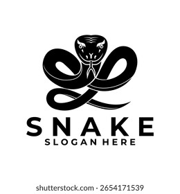 Modelo de design de logotipo de cobra. silhueta de cobra logotipo design vetor