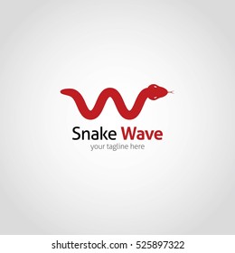 Snake logo design template. Vector illustration.