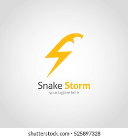 Snake logo design template. Vector illustration.