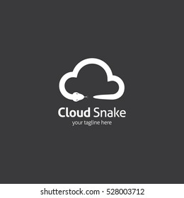 Snake logo design template. Vector illustration.